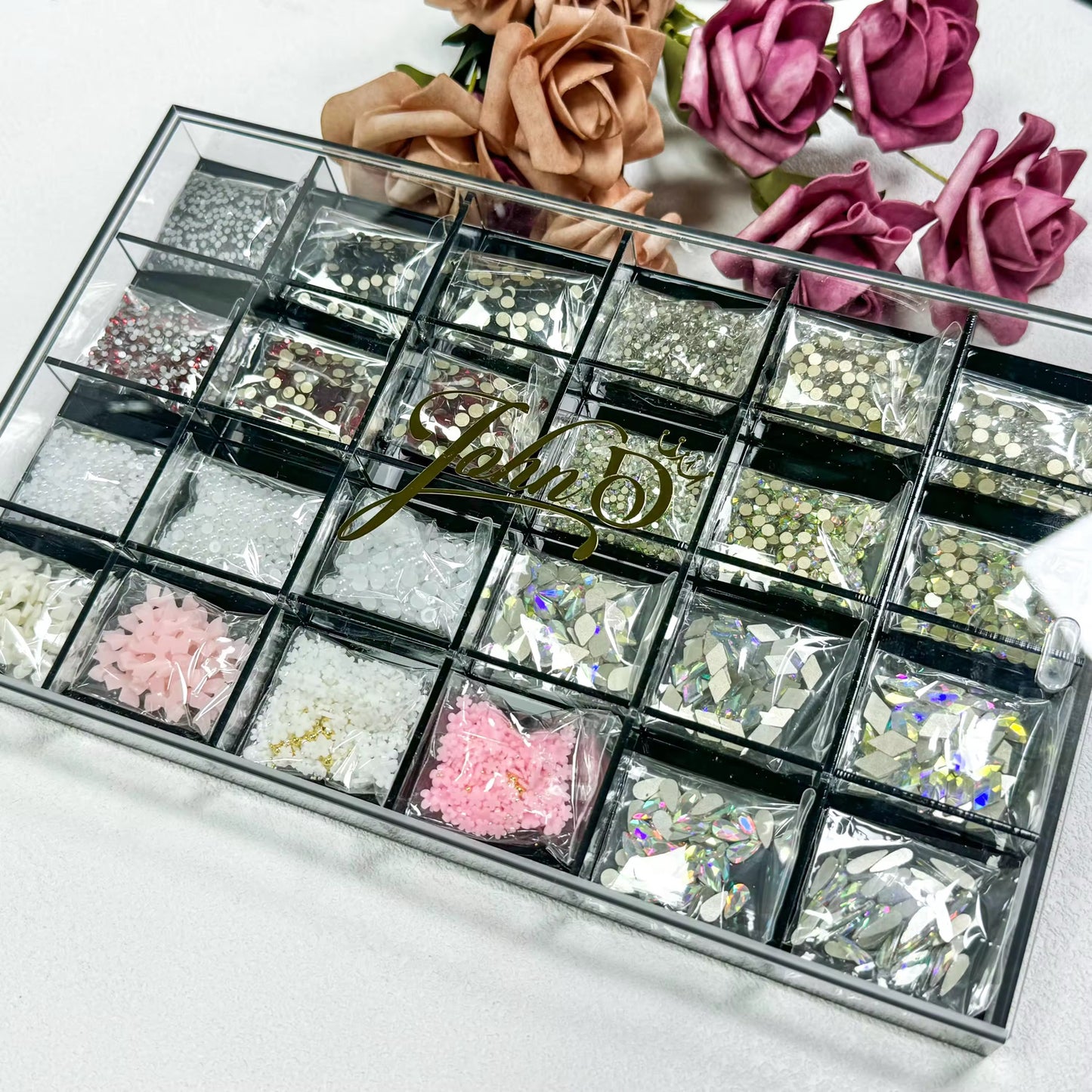 Luxury Rhinestone Nail Box