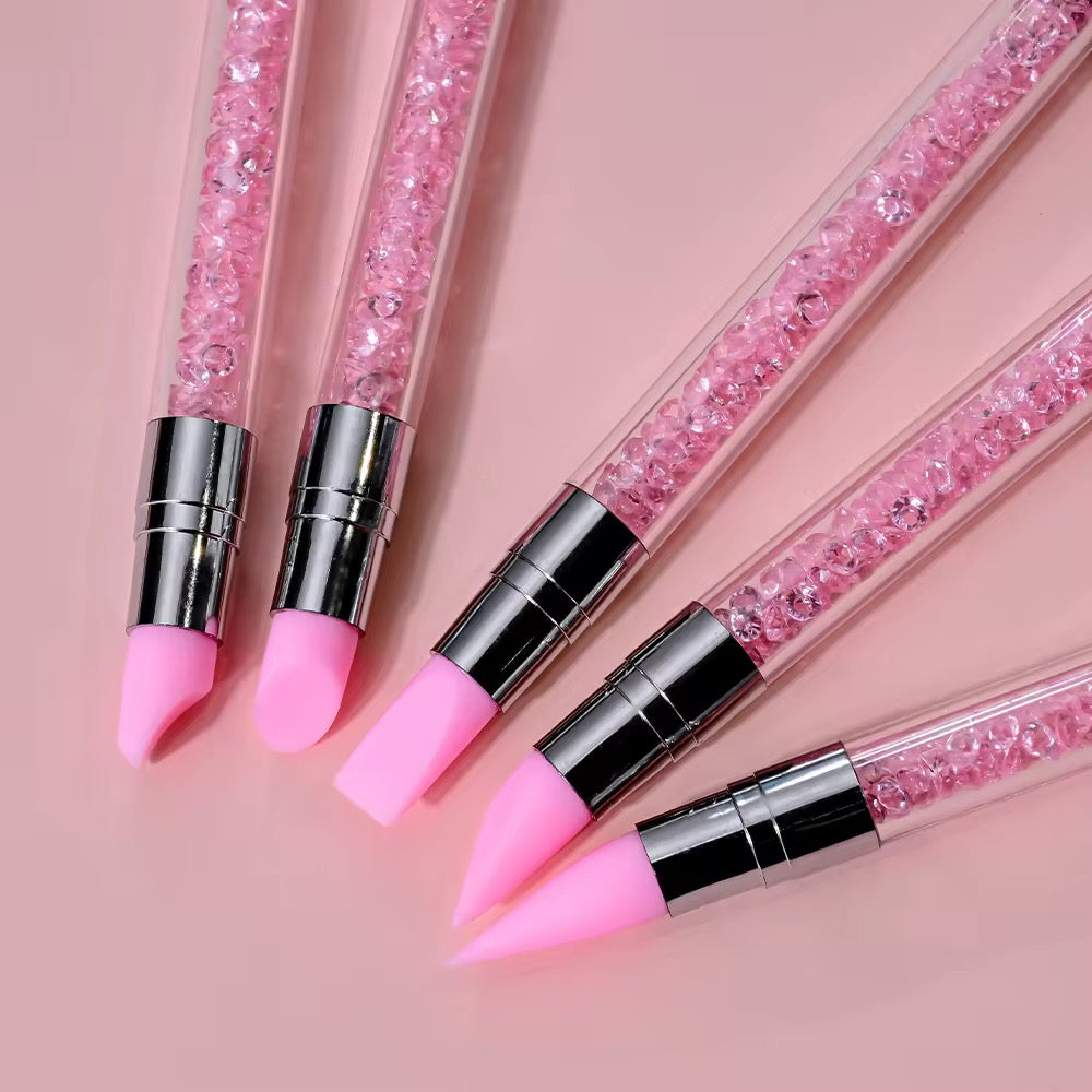 Combo 5 Bút Silicon Nặn Hoa Gel 3D (Pink)