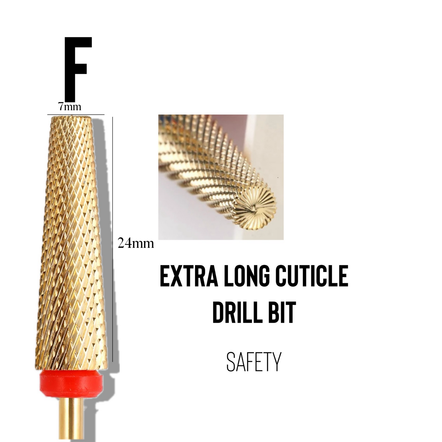 Đầu Dũa Mịn Dài Titanium ( Safety Bit)