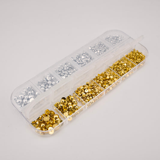 Gold and Silver Beads Nail Charm