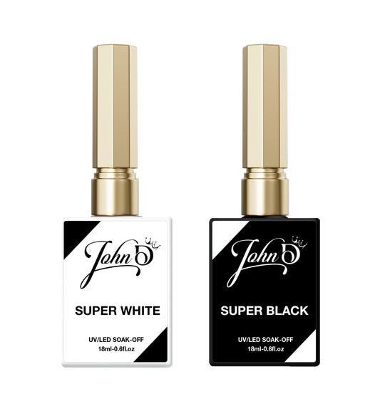 Super Black and White Gel Polish (18ml)