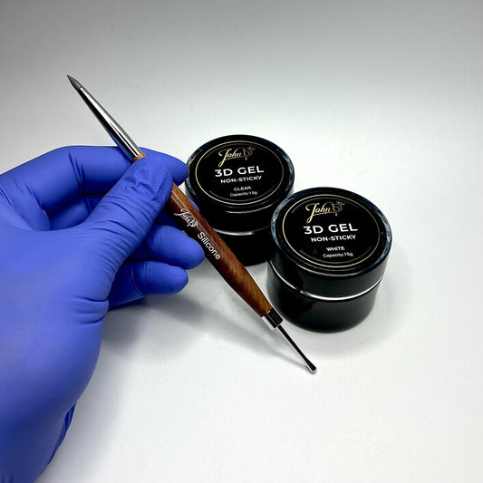 Combo Gel Nặn Trắng, Clear, và 1 Bút Silicon
