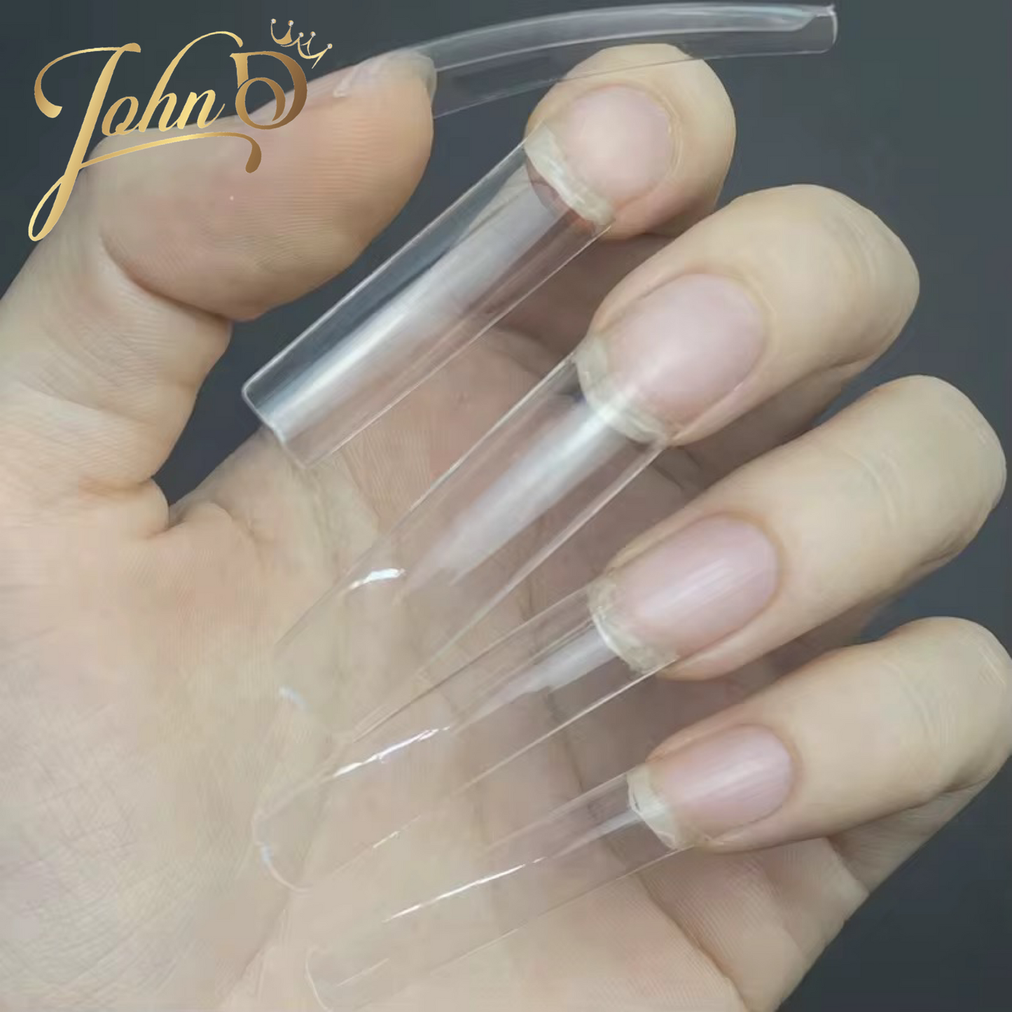 XXL Clear Tapered Square Nail Tips