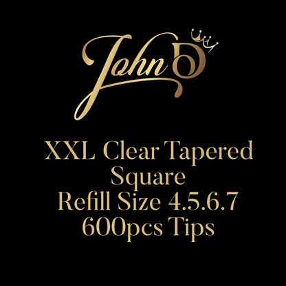 XXL Clear Tapered Square Nail Tips